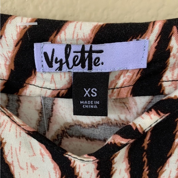 Vylette Women’s Zebra Print Summer Dress NWT Size XS - Picture 4 of 6